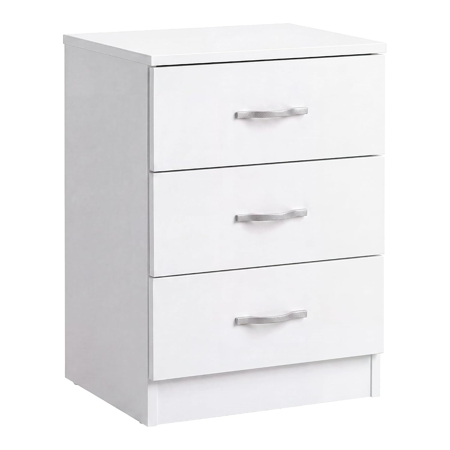 Vida Designs Large White Chest of Drawers, 3 Drawer With Metal Handles and Runners, Unique Anti-Bowing Drawer Support, Riano Bedroom Furniture