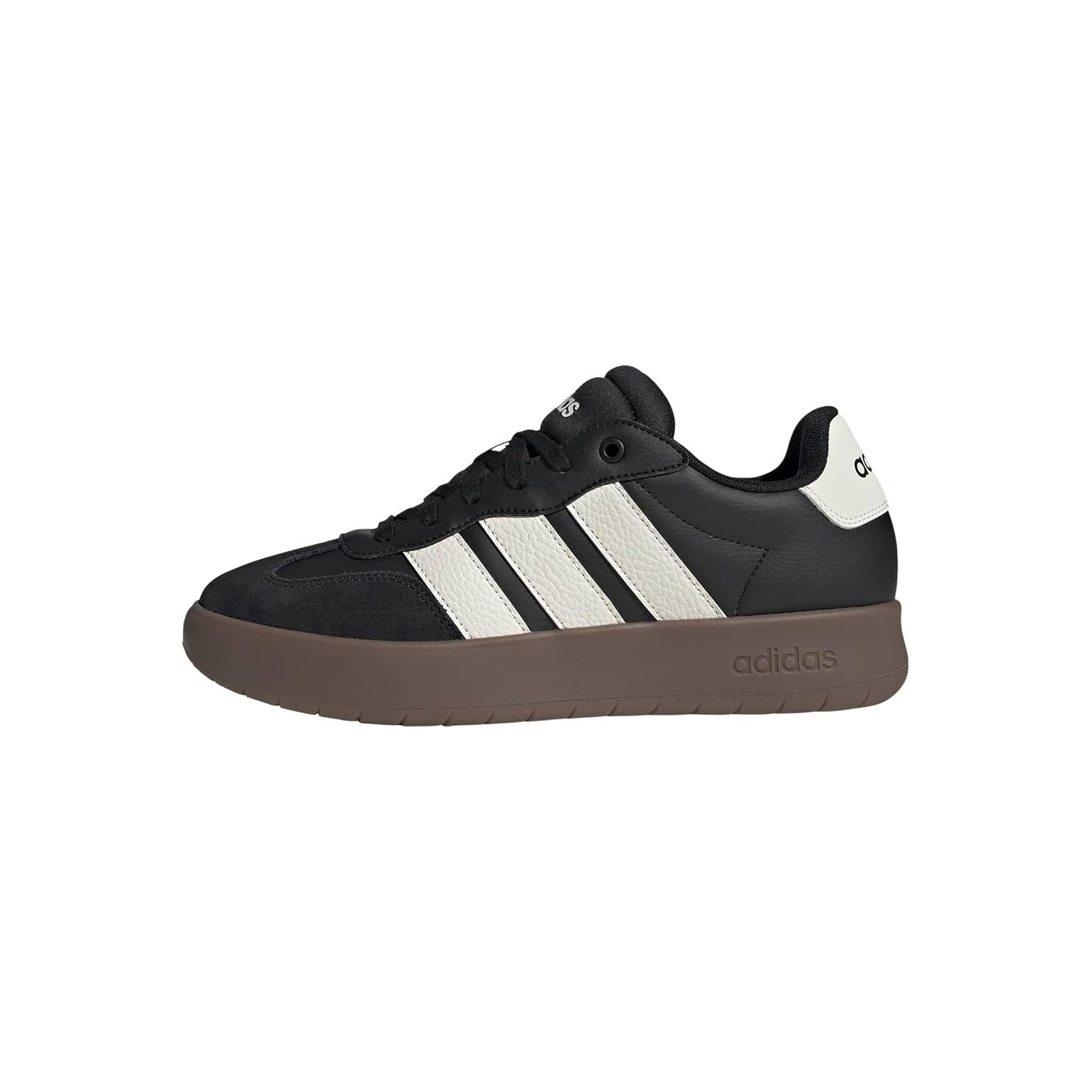 adidas Men's Barreda Fashion Sneakers, Black/Off White/Gum, 8.5