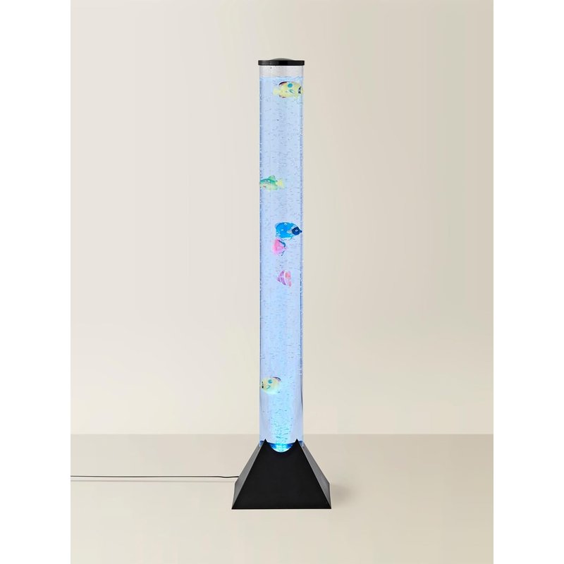 MiniSun | 80cm Colour Changing LED Bubble Tower Floor | Sensory & Mood Lighting, Home Décor & Improvement Essential | Includes Assorted Fish