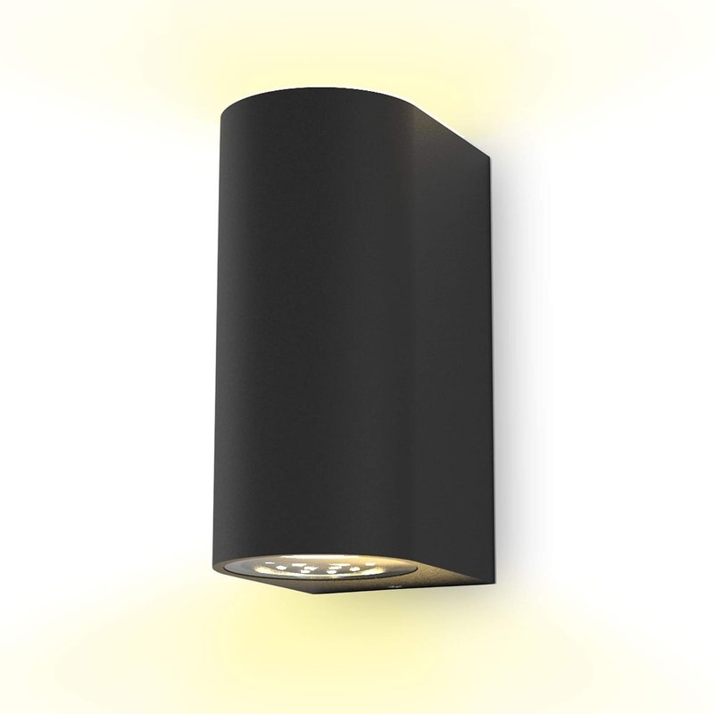 B.K.Licht Outdoor Up Down Wall Light, Waterproof Wall Lights for Interior or Exterior, Included 2X 5W GU10 Bulbs, Black