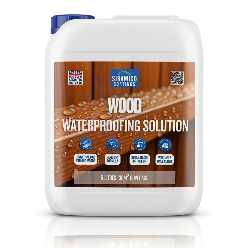 Wood Waterproofing Solution I 5 litres I Clear Invisible Finish for Wood Preserving of Fences, Decking, Sheds and Furniture
