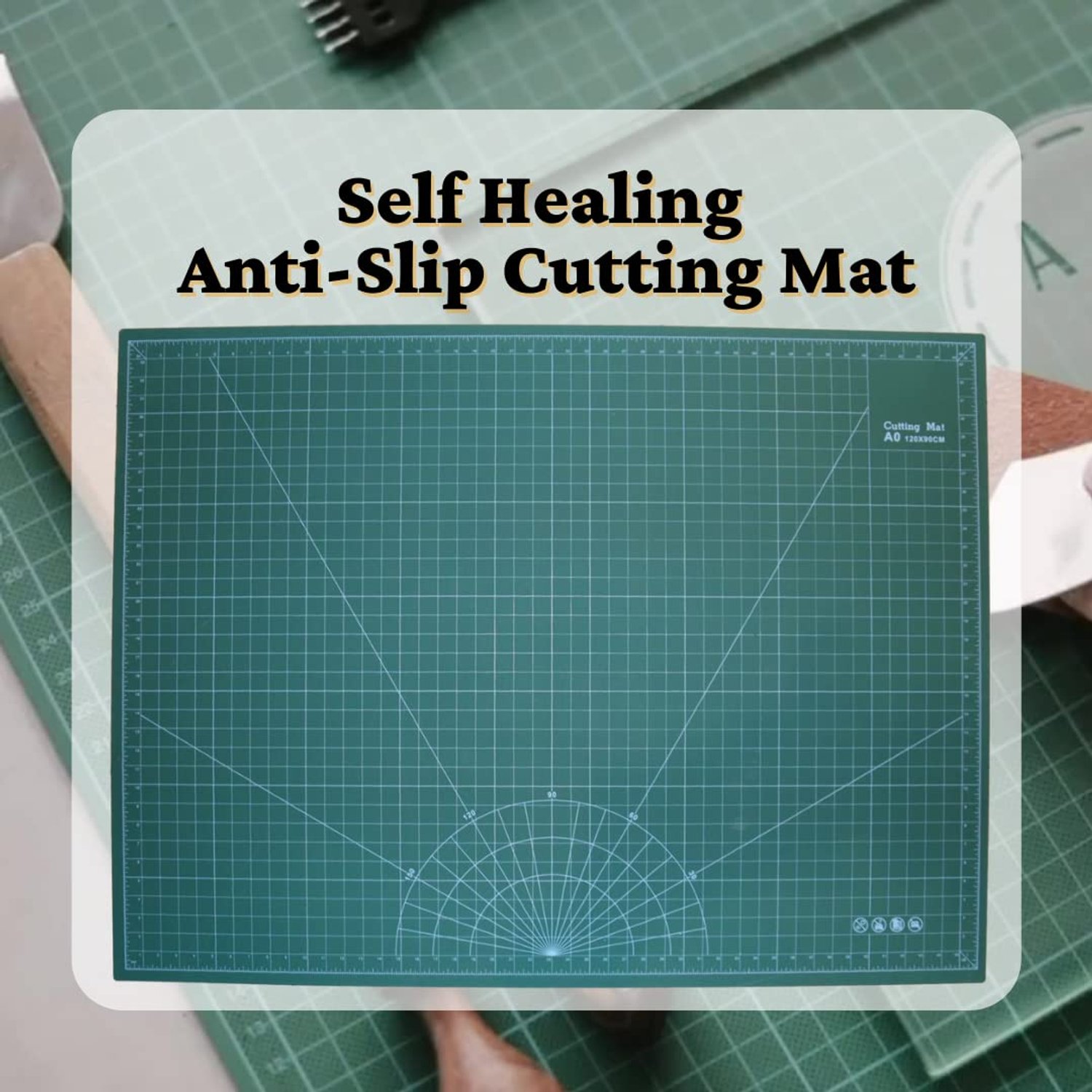 Garden Mile Extra Large Cutting Mat - Heavy Duty A0 Cutting Mat Self Healing with Grid Lines Craft Supplies for Adults Kids for Sewing Mat Modelling Crafting Quilting Art Projects Craft Board
