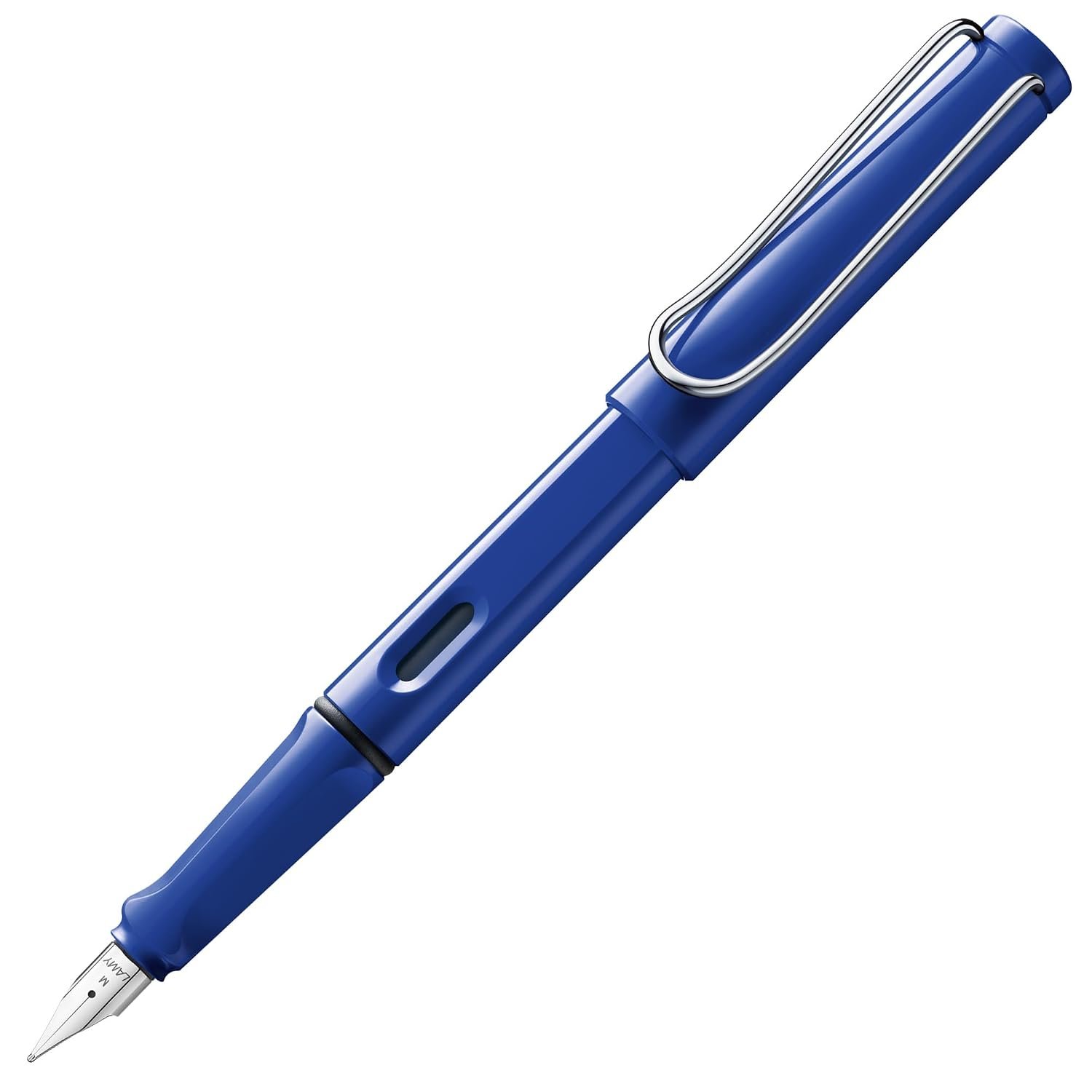 LAMY safari blue - Fountain Pen with ergonomic grip & polished steel nib in size M - ideal for any Writing & Calligraphy - including LAMY T 10 blue cartridge - Right-Handed