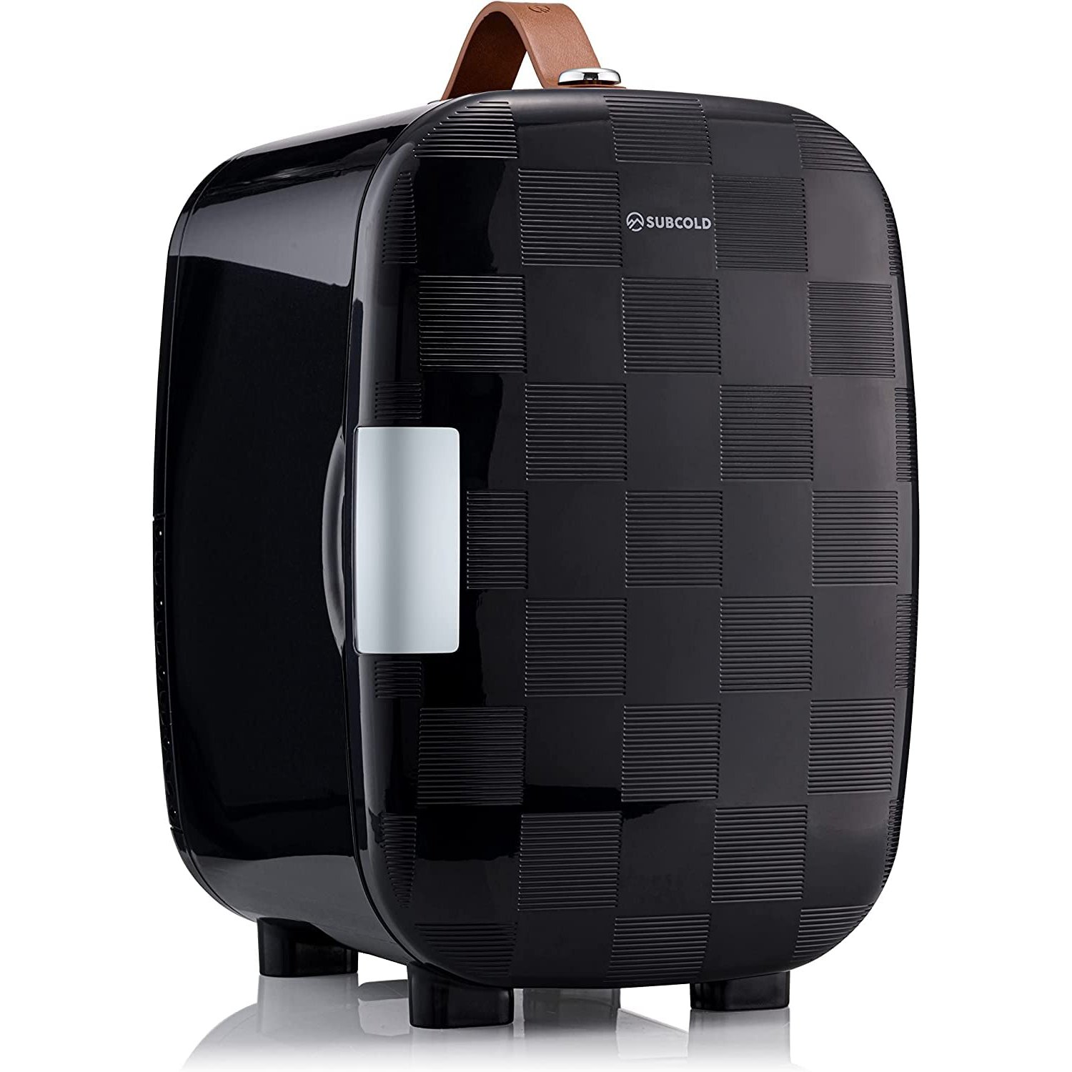 Subcold PRO6 Mini Fridge 6L / 8 Can – Quiet & Energy-Efficient, USB & AC Powered Small Fridges for Bedrooms, Car, Office | Portable Mini Fridge For Skincare, Beauty, Drinks & Snacks (Chequer Black)