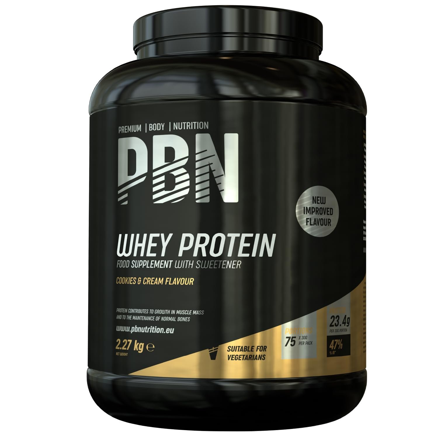 PBN - Premium Body Nutrition Whey Protein Powder 2.27kg Cookies & Cream