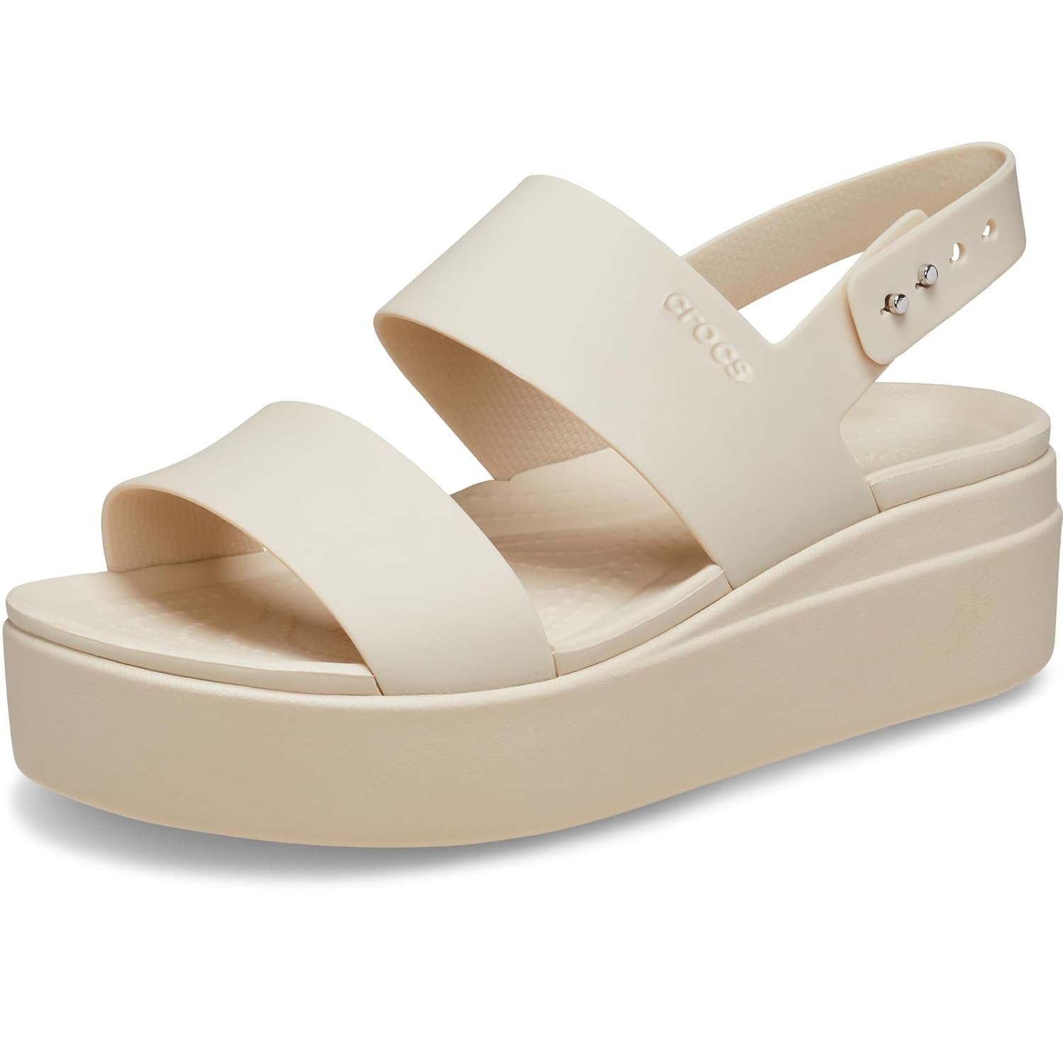 Crocs Women Sandal, Brooklyn Low Wedge, Sandstone, 2 UK Women