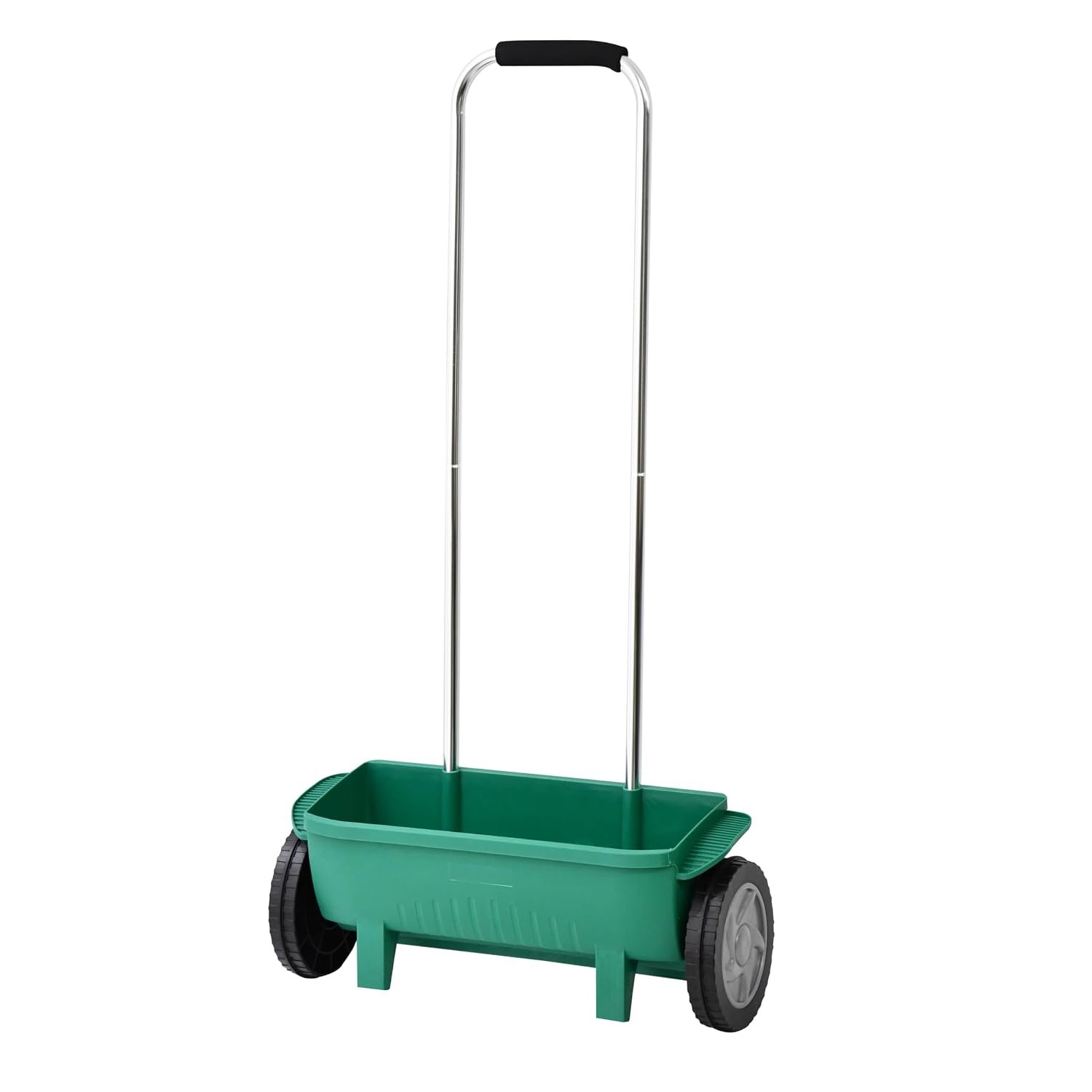 raxter Lawn Seed Spreader – 12L Garden Spreader for Grass Seed, Feed & Fertiliser – Lawn and Garden Spreader Handheld – Wheeled Push Spreader for Lawn Care