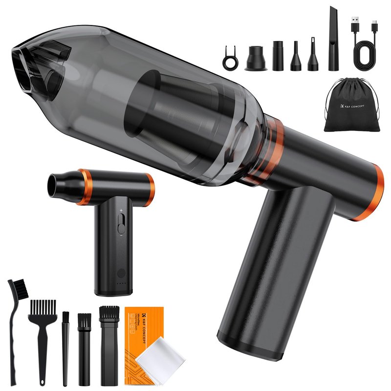 K&F CONCEPT Electric Compressed Air Duster 300000RPM Vacuum Cleaner 3 Speed Adjustable Super Wind Power Rechargeable Brushless Motor for Deep Computer Clean, Keyboard, Car, Home, Outdoor