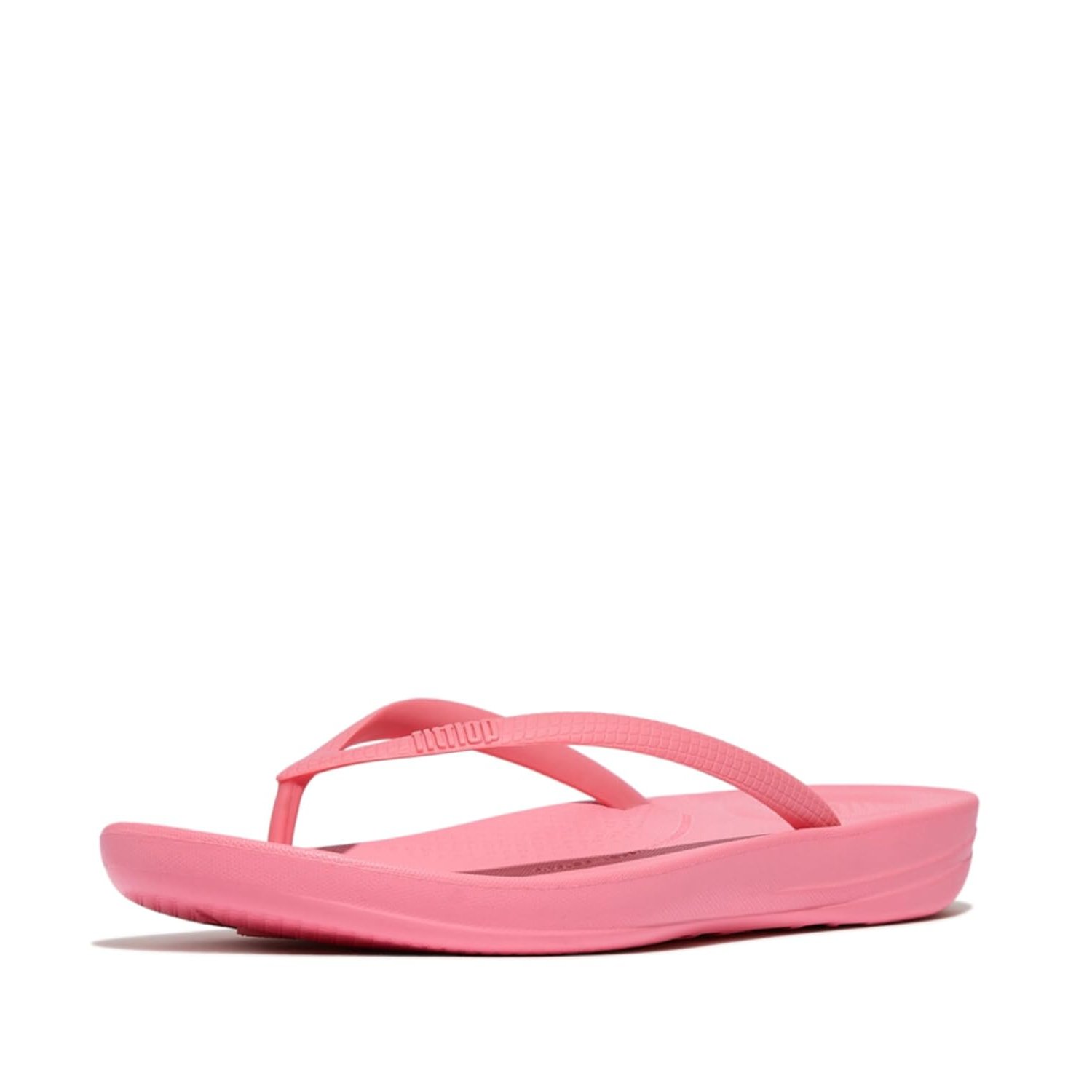 Fitflop Women's iQushion Ergonomic Flip Flops - Lightweight & Comfortable with Natural Arch Support - Pink - 8 UK