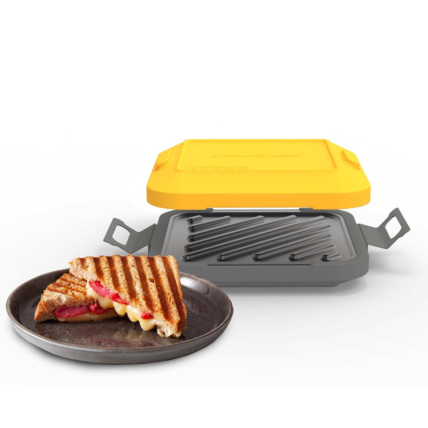 Drew&Cole Clever Microwave Micro Toastie Maker with Thermawave Grill Plates - Extra Crispy Toasties & Panini Maker - Non-Stick Plates - Crunchy Sandwiches - No Soggy Results - Dishwasher Safe