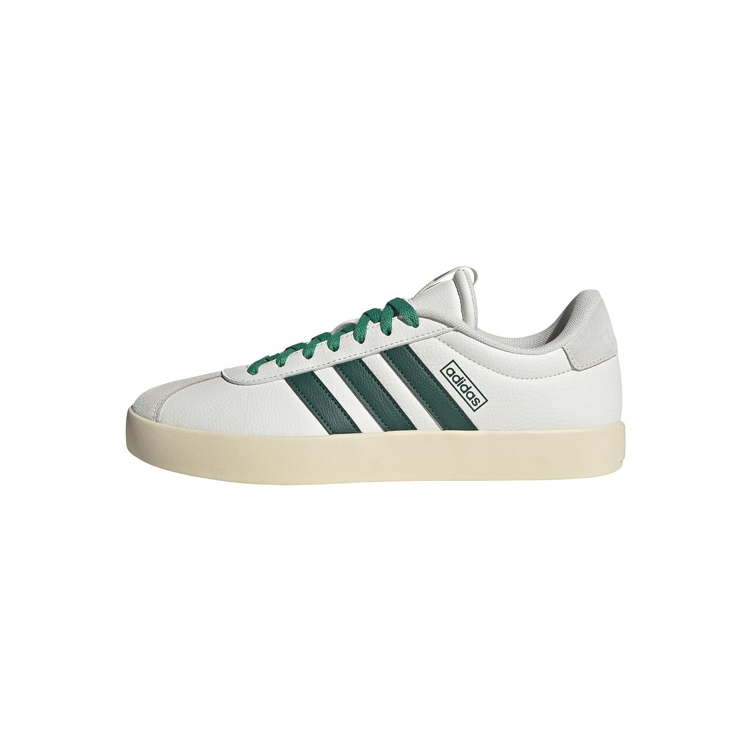 adidas Men's VL Court 3.0 Shoes, core White/Collegiate Green/Court Green, 10.5 UK