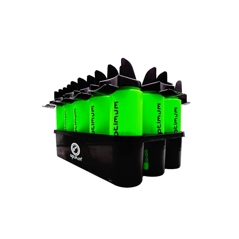 Optimum WATER BOTTLE CARRIER & 12 GREEN BOTTLES SET