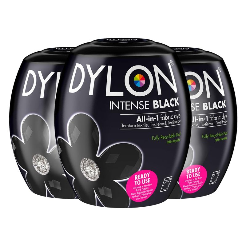 New Dylon 350g Intense Black Machine Dye Pod 3 Pack