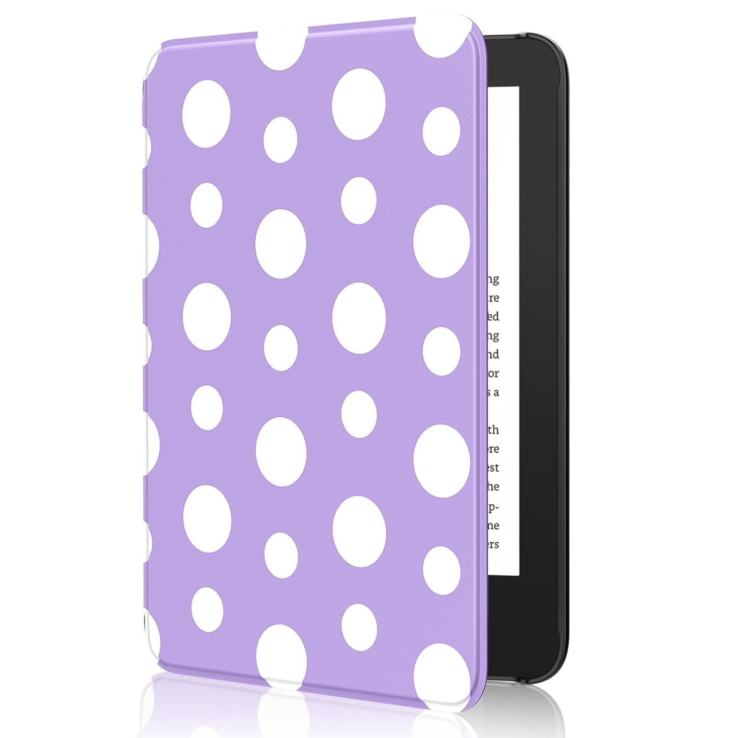 MoKo Case Fits 6" All-New E-reader (11th Generation-2024/2022 Release), Lightweight Shell Cover with Auto Wake/Sleep, Not fit BOOX & Kobo, Lilac with Dots