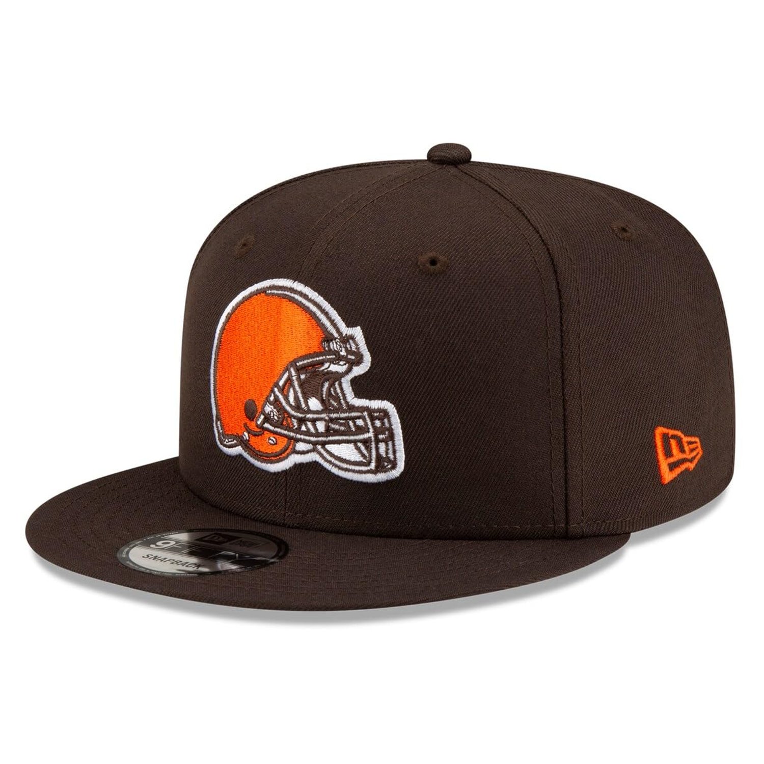 New Era NFL 9FIFTY Team Color Adjustable Snapback Hat Cap - One Size, Cleveland Browns - Brown, One Size