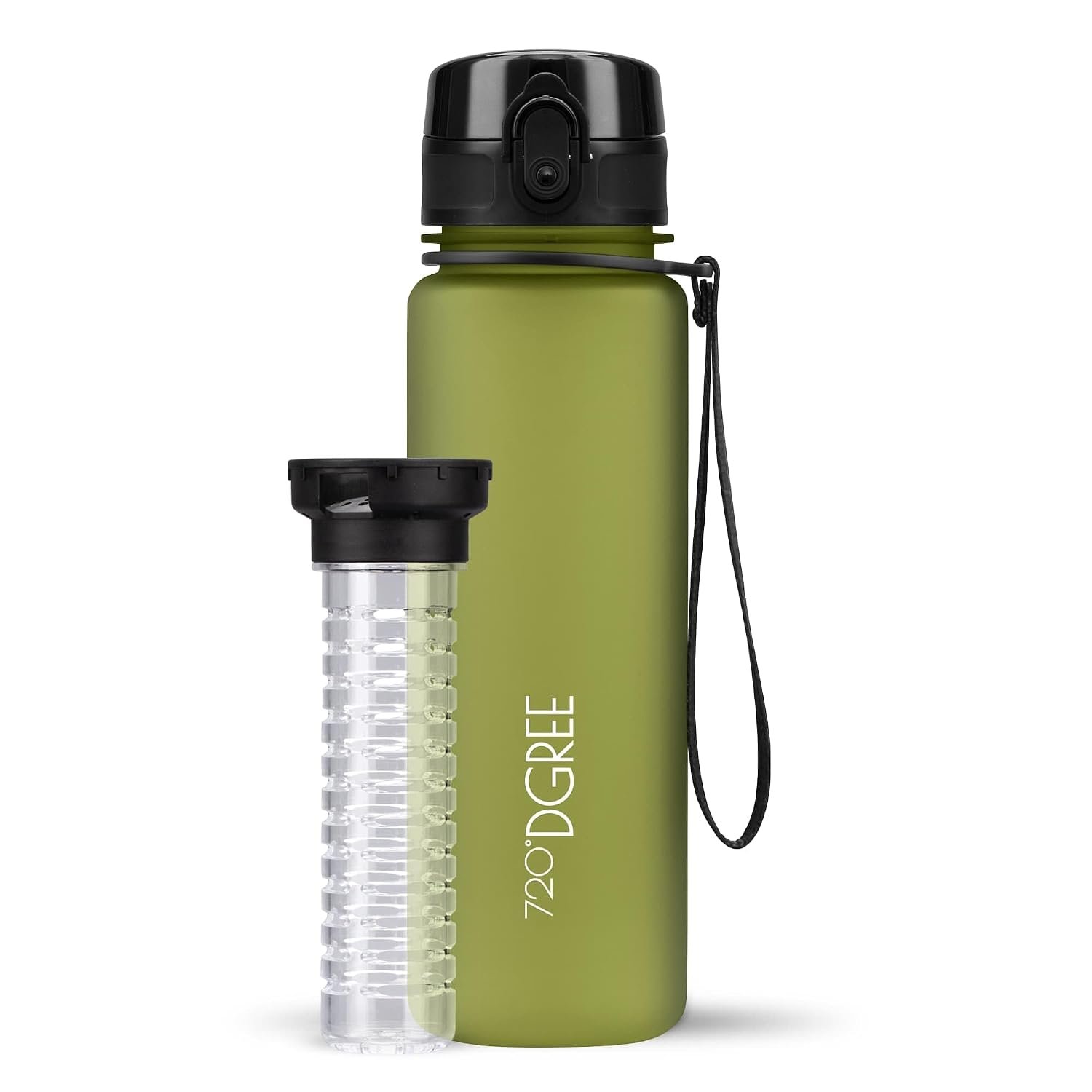 720°DGREE Kids, Sports Water Bottle “uberBottle“ - 500 ml softTouch +Fruit-Infuser - BPA-Free Tritan, Leakproof, Reusable Drinking Bottle - Waterbottle for Children, School, Gym, Fitness, Running