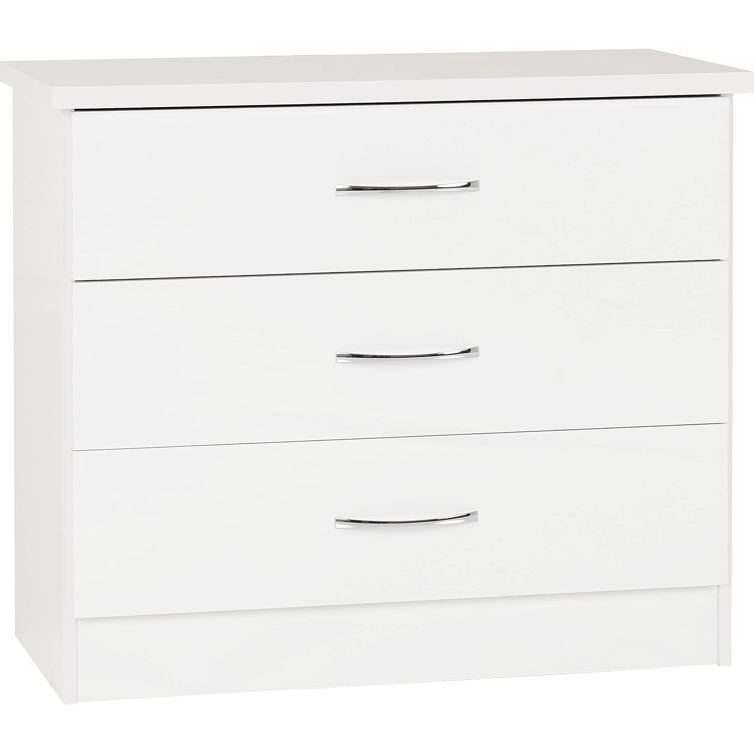 Seconique Nevada 3 Drawer Chest in White Gloss