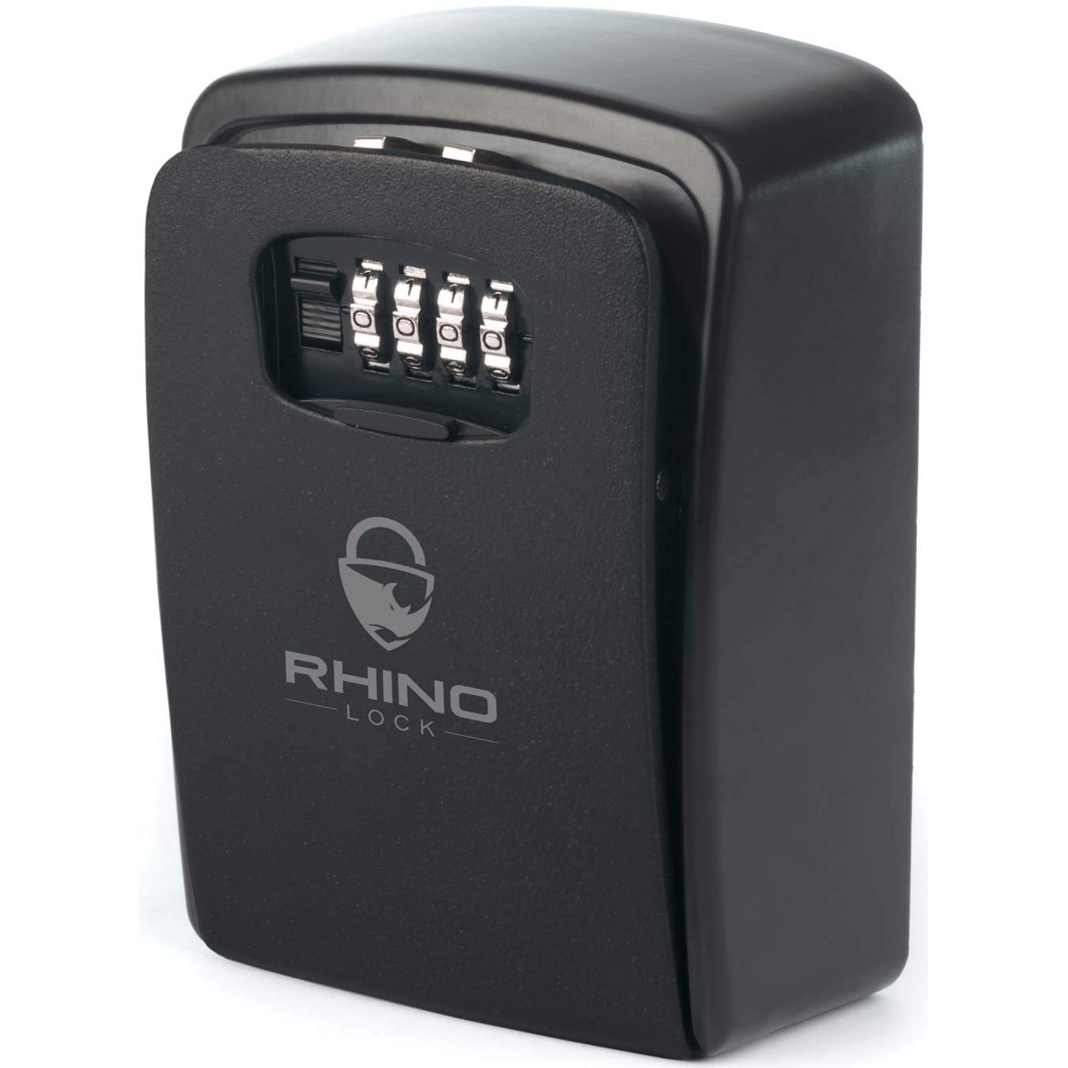 Rhino Lock Secure Key XL Combination Safe - Outdoor Heavy Duty Wall Mounted Security Lock Box - XL Large Internal Storage for House or Office Keys with Strong 4 Digit Lock #UKBrand (Large, Black)