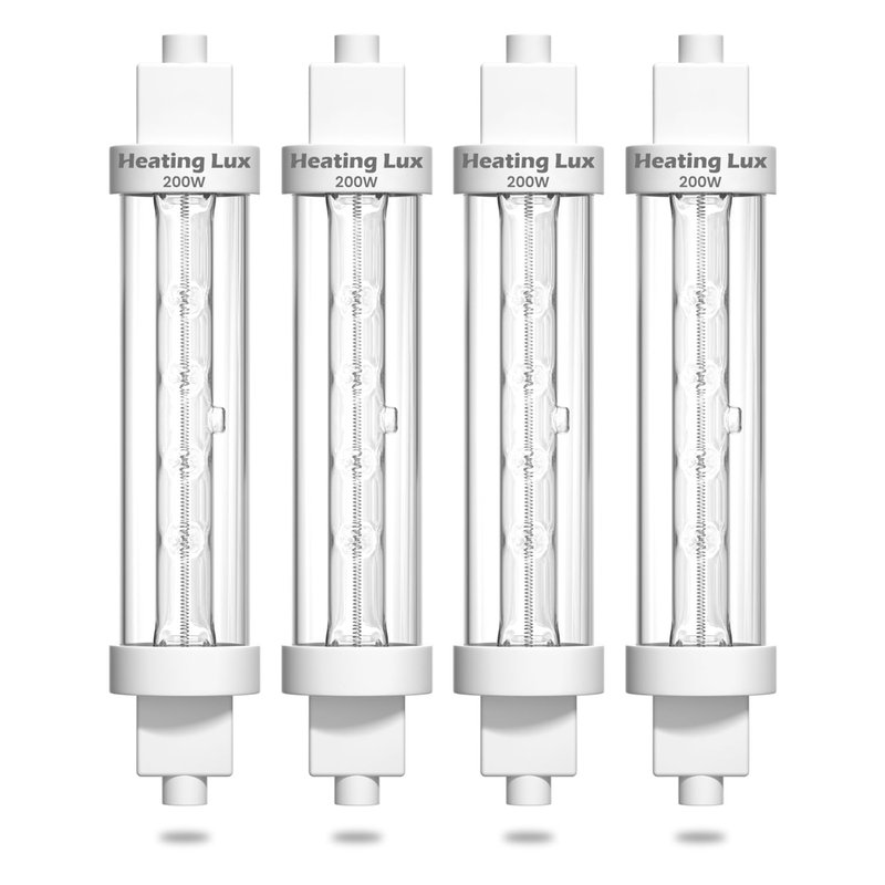 HeatingLux 200W Food Gantry Heat Lamp, Jacketed Food Lamp, 118mm R7s Food Heat Lamp Bulb, Halogen Catering Lights, Heat lamp Bulb for Buffets, Canteen, Kitchen, School