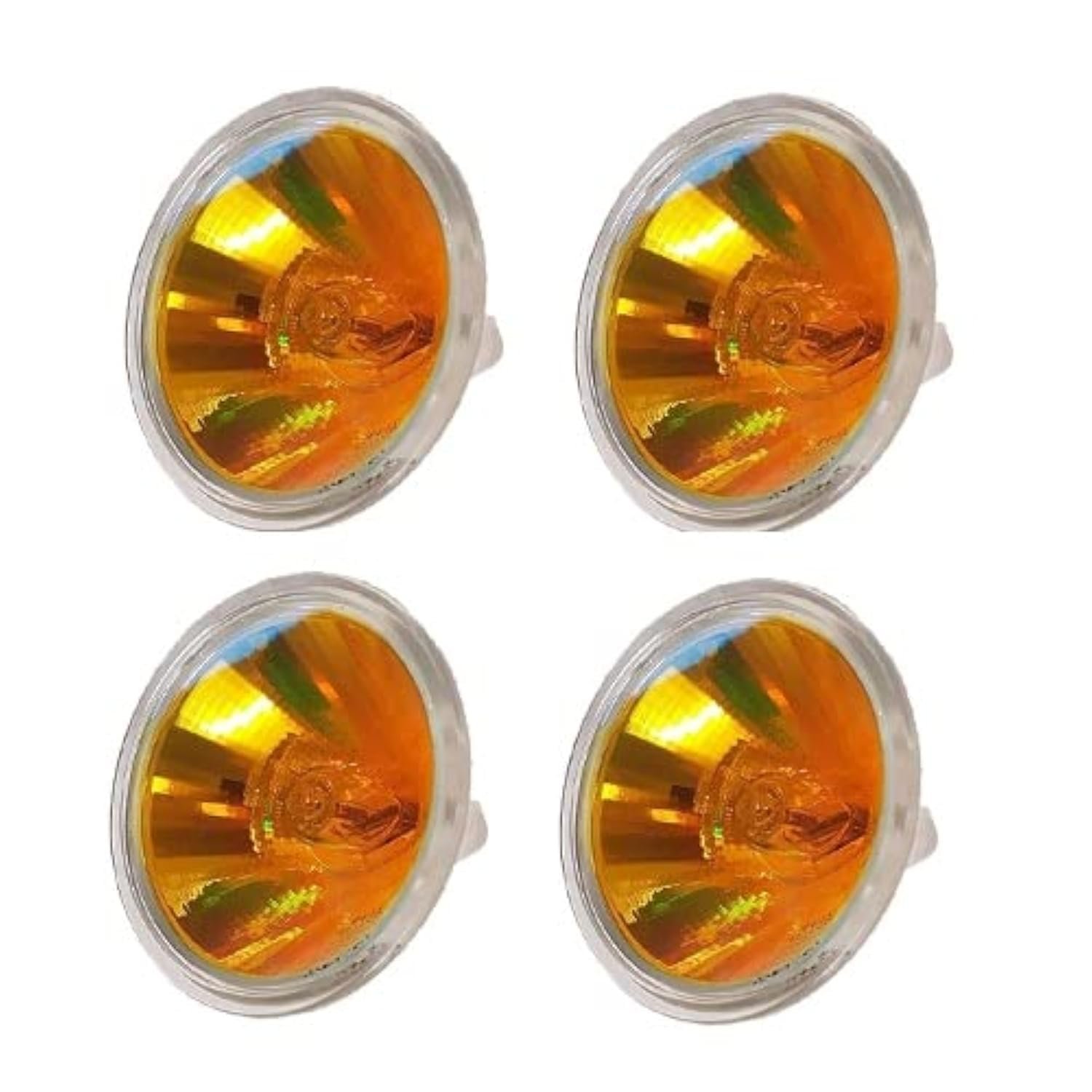 Amber MR16 GU5.3 Xenon Lamp 12V 45W- HoneyFly Orange GU5.3 MR16 12V 45W 8° Xenon Flame Lamp for Dimplex Pack of 4 Lamps