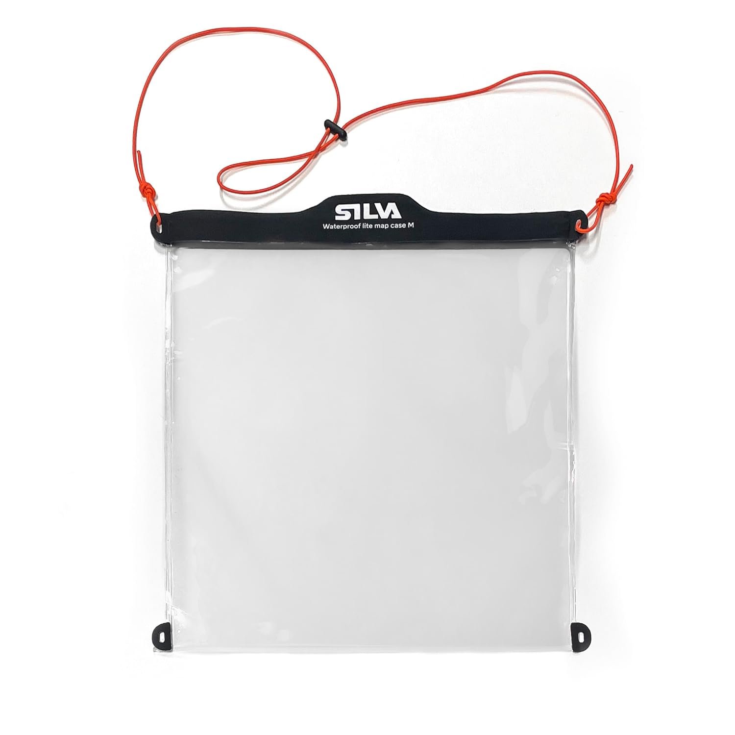 Silva Waterproof Map Case - Lite Medium - 302x297 mm - Touchscreen-Compatible - With Zip-Lock Closure & Paracord Neck Strap - Made of 0,2 mm TPU/PU material - Map Cases Waterproof Hiking