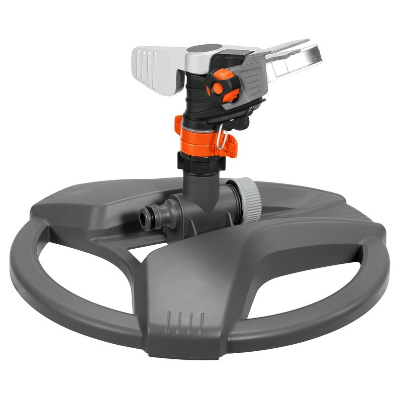Gardena Premium Full or Part Circle Pulse Sprinkler (on a plastic sled): Premium sprinkler for watering large areas of up to 490 m², infinite range adjustment up to 12.5 m (8135-20)