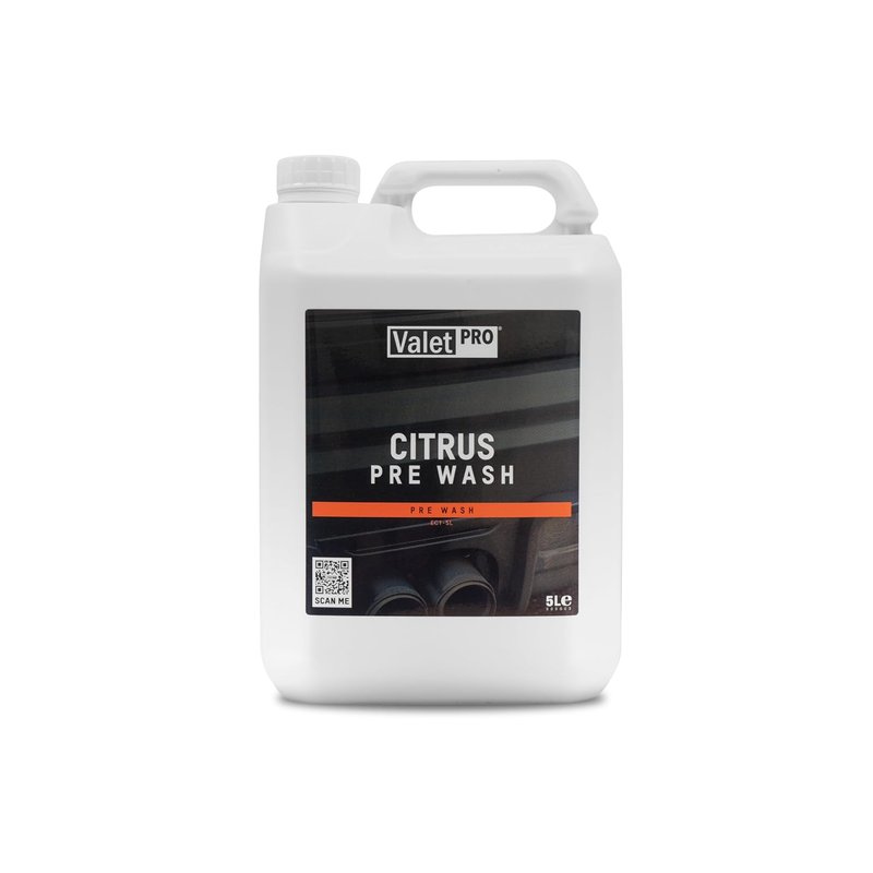 ValetPRO Citrus Pre-Wash Cleaner with Citrus Oils - Breaks Down Dirt and Road Grime - 5 L