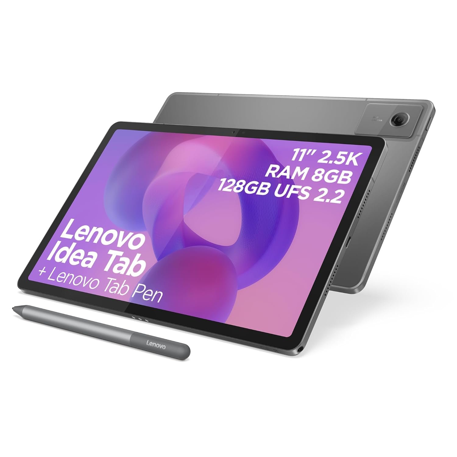 Lenovo Idea Tab - Display 11" 2.5K (2560x1600) 90Hz, Processor Mediatek Dimenity 6300, RAM 8GB, Memory 128GB, WiFi 5, Tablet Android 15, Tab Pen included - Luna Grey