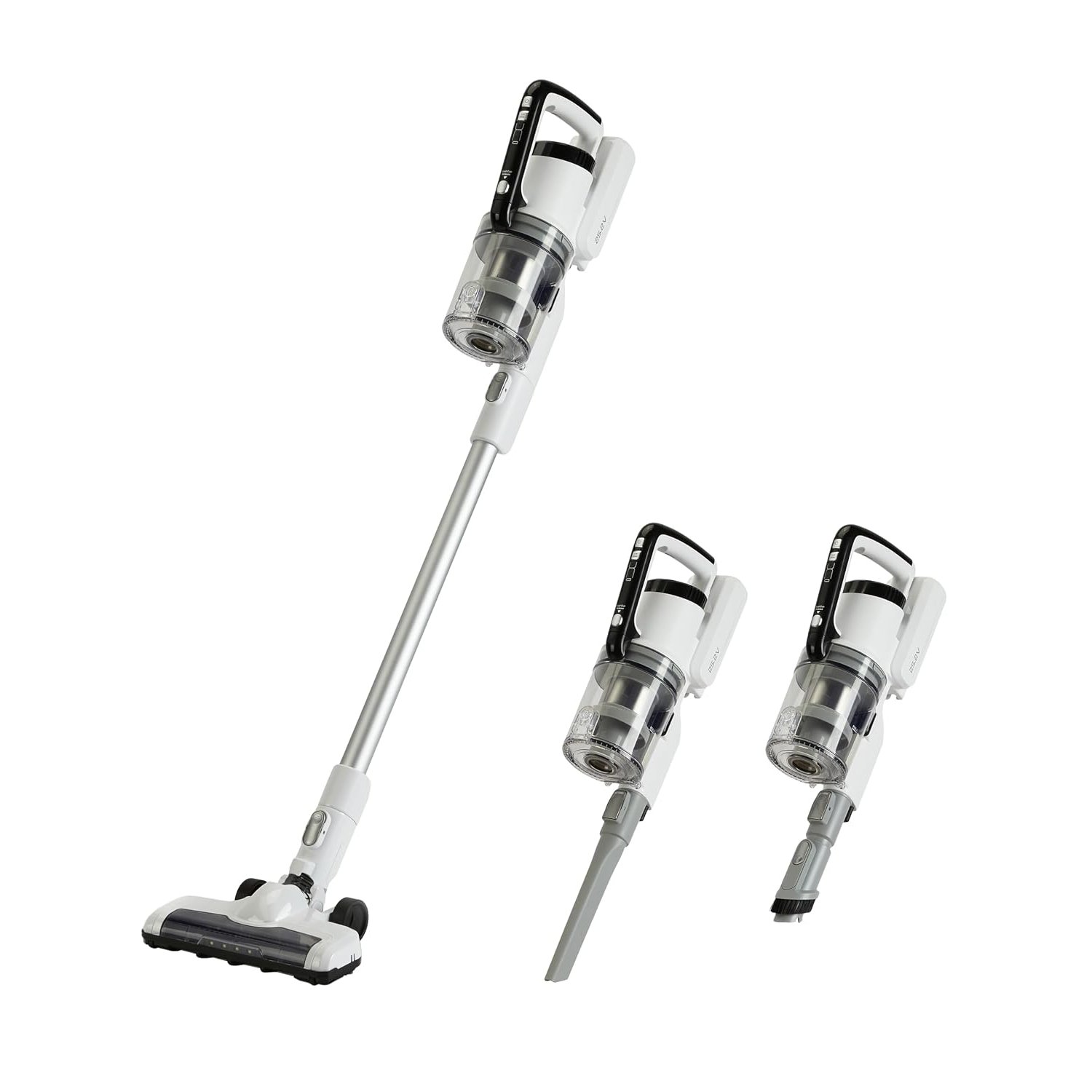 Amazon Basics 2 in 1 Cordless Vacuum Cleaner with DC Motor 150W 0.7L White and Black