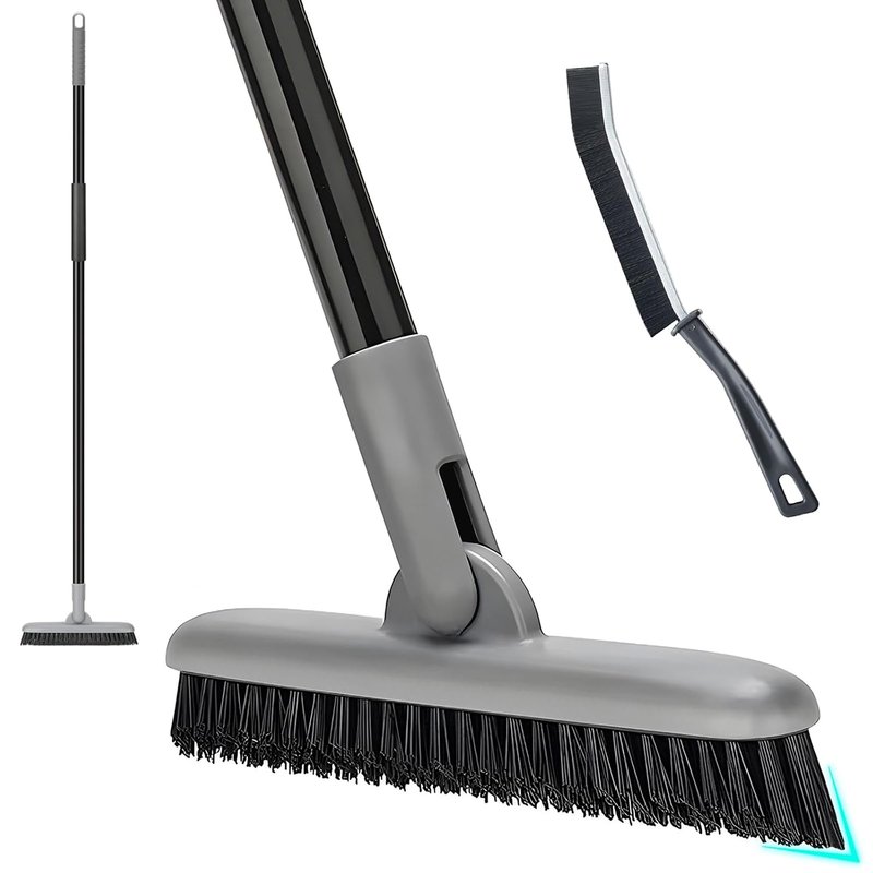 Long Handle Grout Brush 49 Inch Tile Cleaner Tool for Shower Floor Scrubber for Bathroom Cleaning