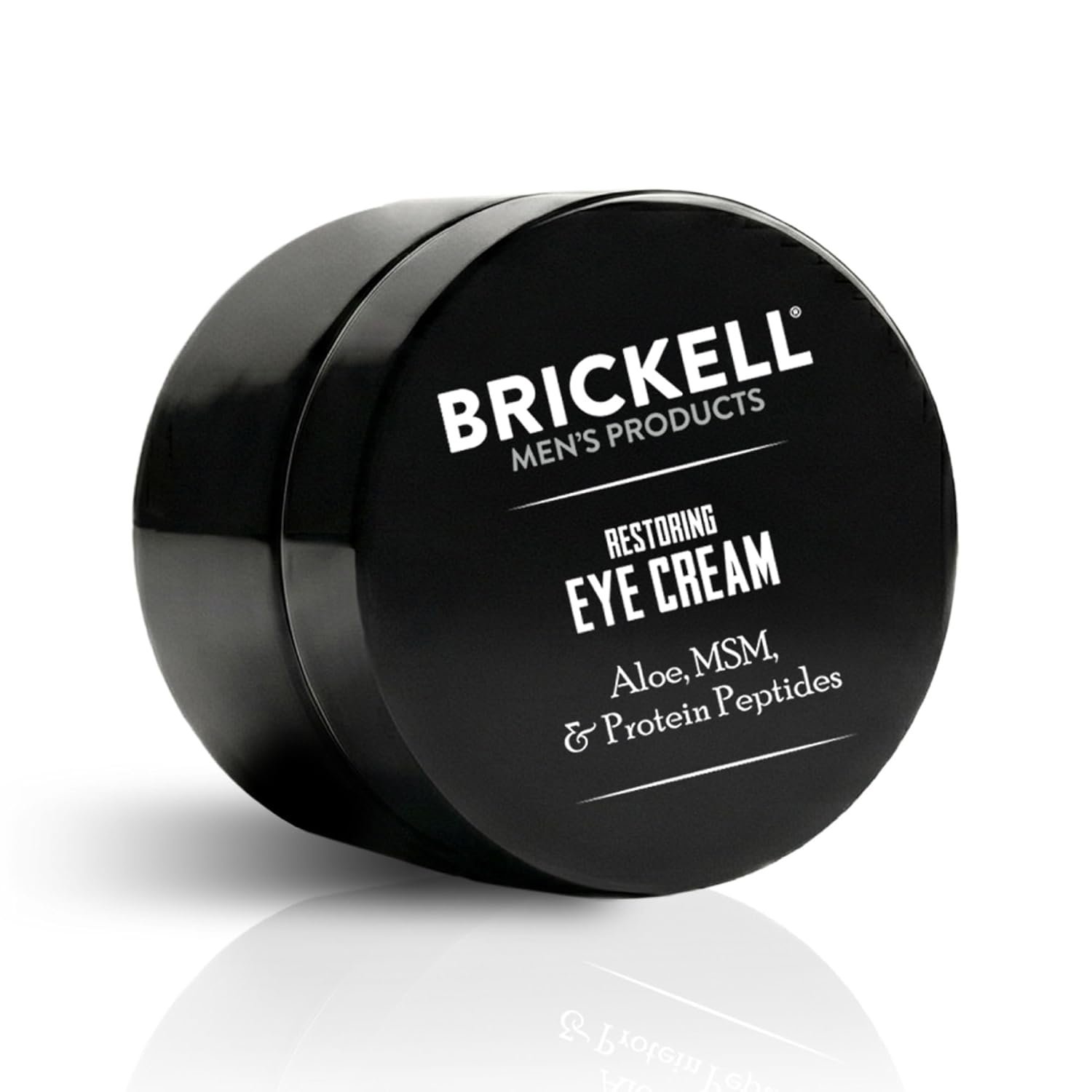 Brickell Men's Restoring Eye Cream for Men, Natural and Organic Anti Aging Eye Balm To Reduce Puffiness, Wrinkles, Dark Circles, Crows Feet and Under Eye Bags, 15 mL, Unscented