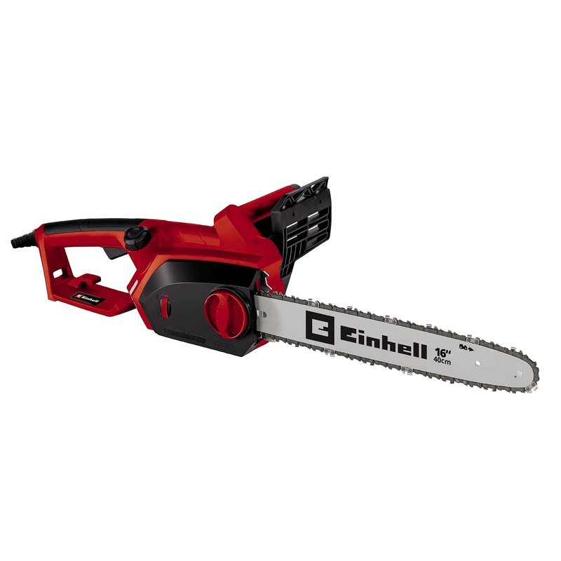 Einhell Electric Chainsaw 2000W, 16 Inch (40cm) Bar and Chain, Power Saw for Effortless Cutting of Wood, Trees and Branches, Metal Gearing, Saw Kickback Protection, Tool-Free Tensioning GH-EC 2040