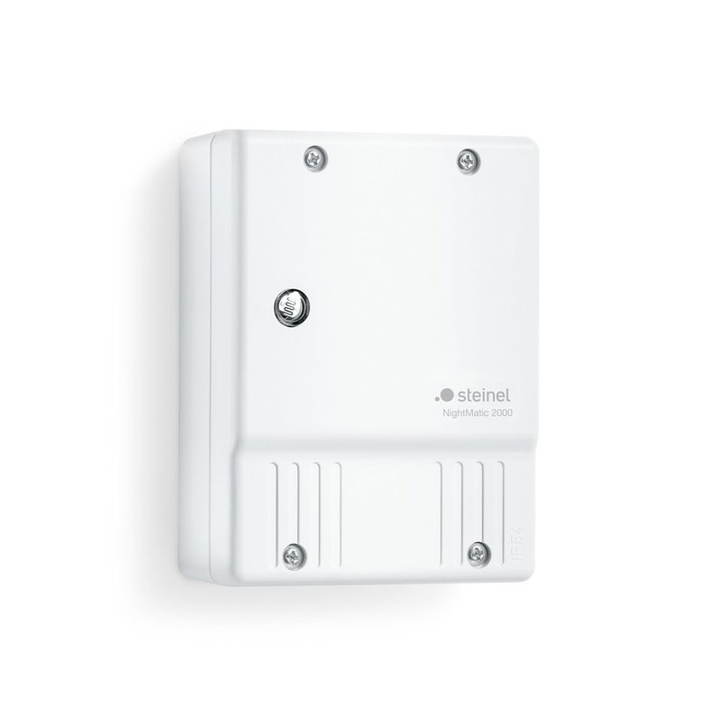 Steinel Dusk till Dawn Switch NightMatic 2000 white, Photoelectric Switch, Automatic Lighting, Properties, Shop Windows