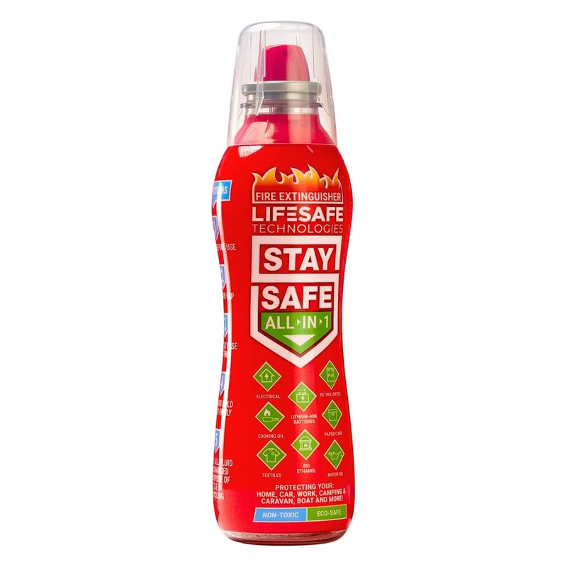 Small Fire Extinguisher for Home, Compact All-in-1 Fire Extinguisher for Car, Caravan, House, Kitchen and Camping, Multi-Purpose Spray for Electrical, Oil, Gas Fires, Kitchen Fire Extinguisher UK