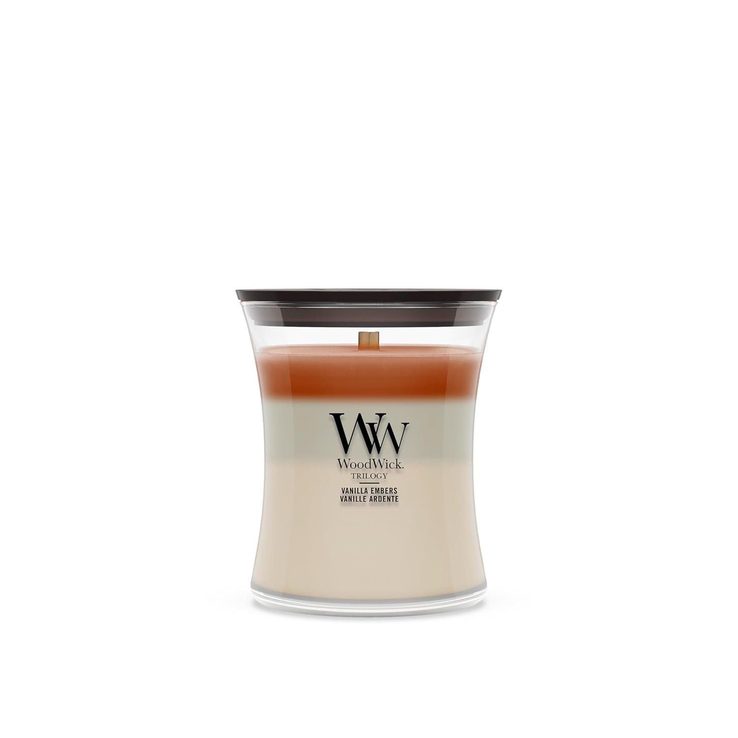 WoodWick Scented Candle| Medium Hourglass Candle | Vanilla Embers | Perfect Gifts for Women