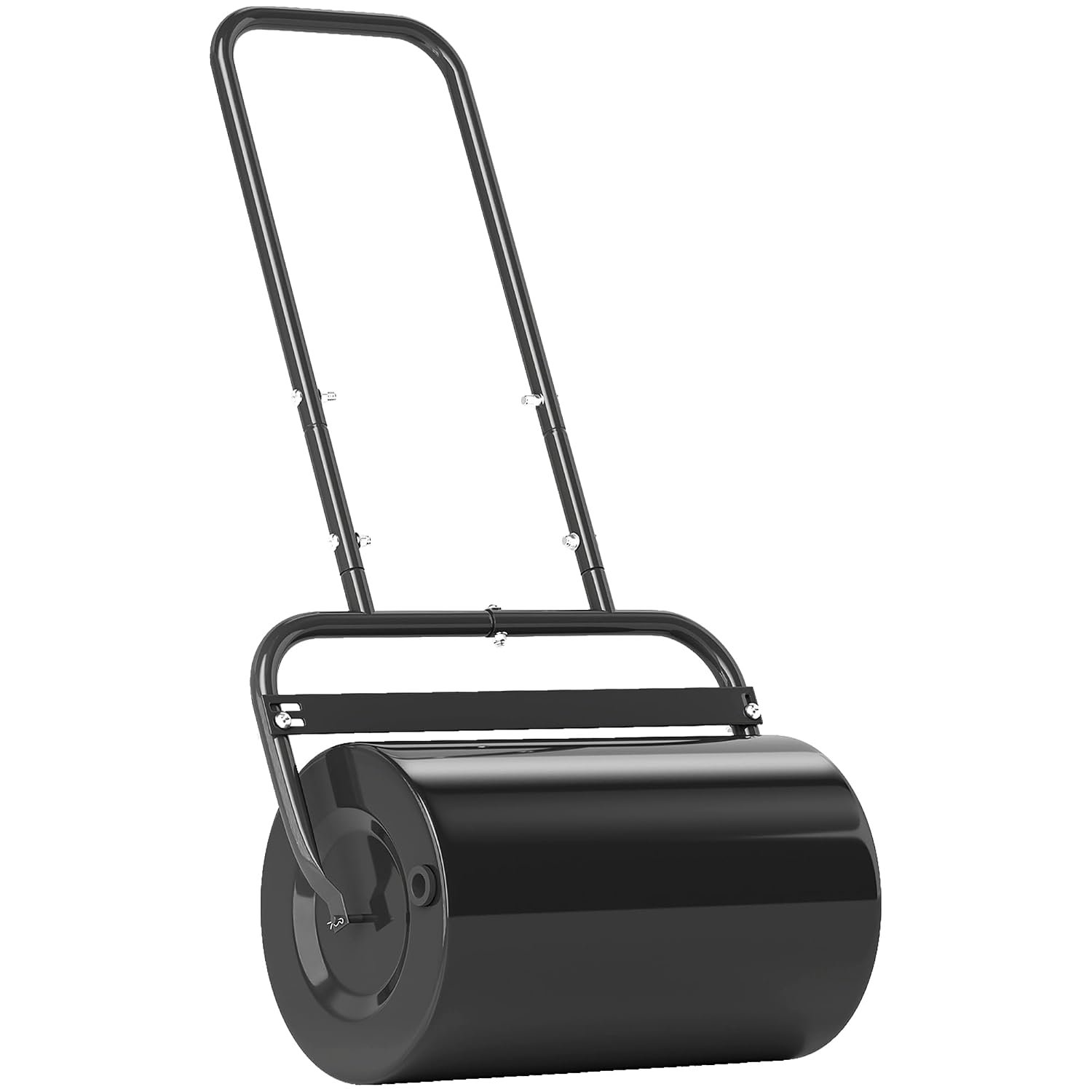 Outsunny Garden Lawn Roller, Outdoor Grass Roller Aerator Filled with 62kg Sand or 38L Water, Heavy Duty Steel Lawn Push Rolling Tool for Grass Seeding, Soil Levelling, Black