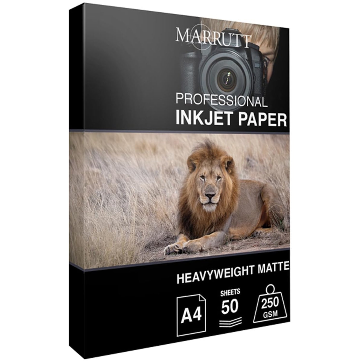 Marrutt 250gsm Heavyweight Matte Inkjet Photo Paper - A4 50 Sheets