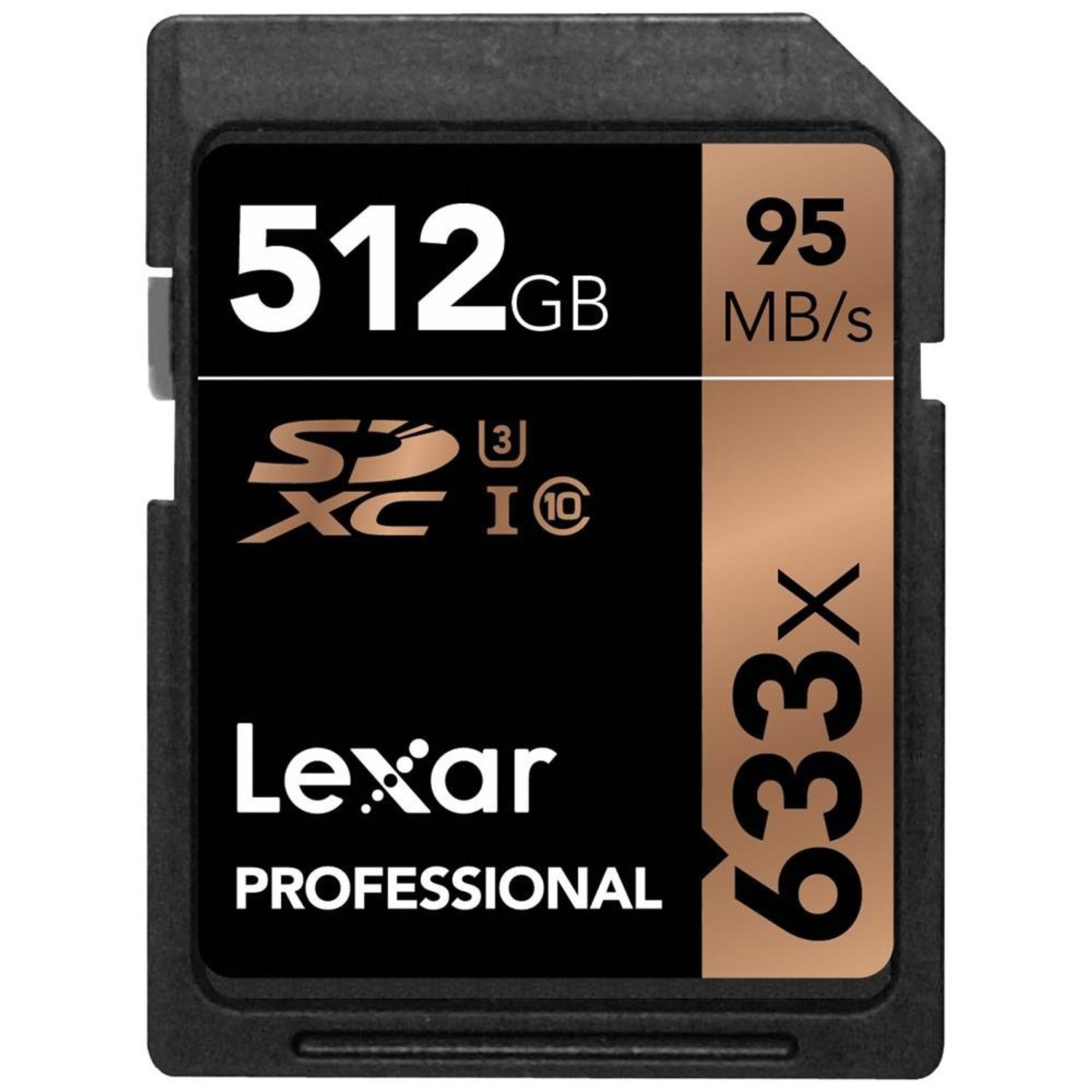 Lexar Professional 633x SD Card 512GB, SDXC UHS-I Card, Up To 95MB/s Read, for Mid-Range DSLR, HD Camcorder, 3D Cameras (LSD512CBEU633)
