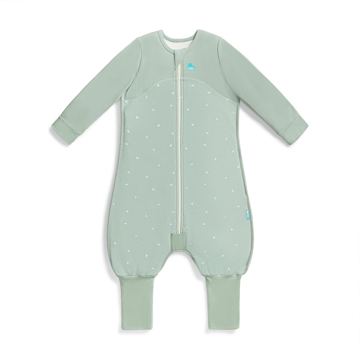 Love To Dream™ Sleep Suit with Legs, 12-24 Months - Twigs Olive | Long Sleeve, Lightweight Wearable Blanket | 1.5 TOG Ideal for All-Year Use (18–22°C) | Machine Washable Cotton Fleece & Double Zip
