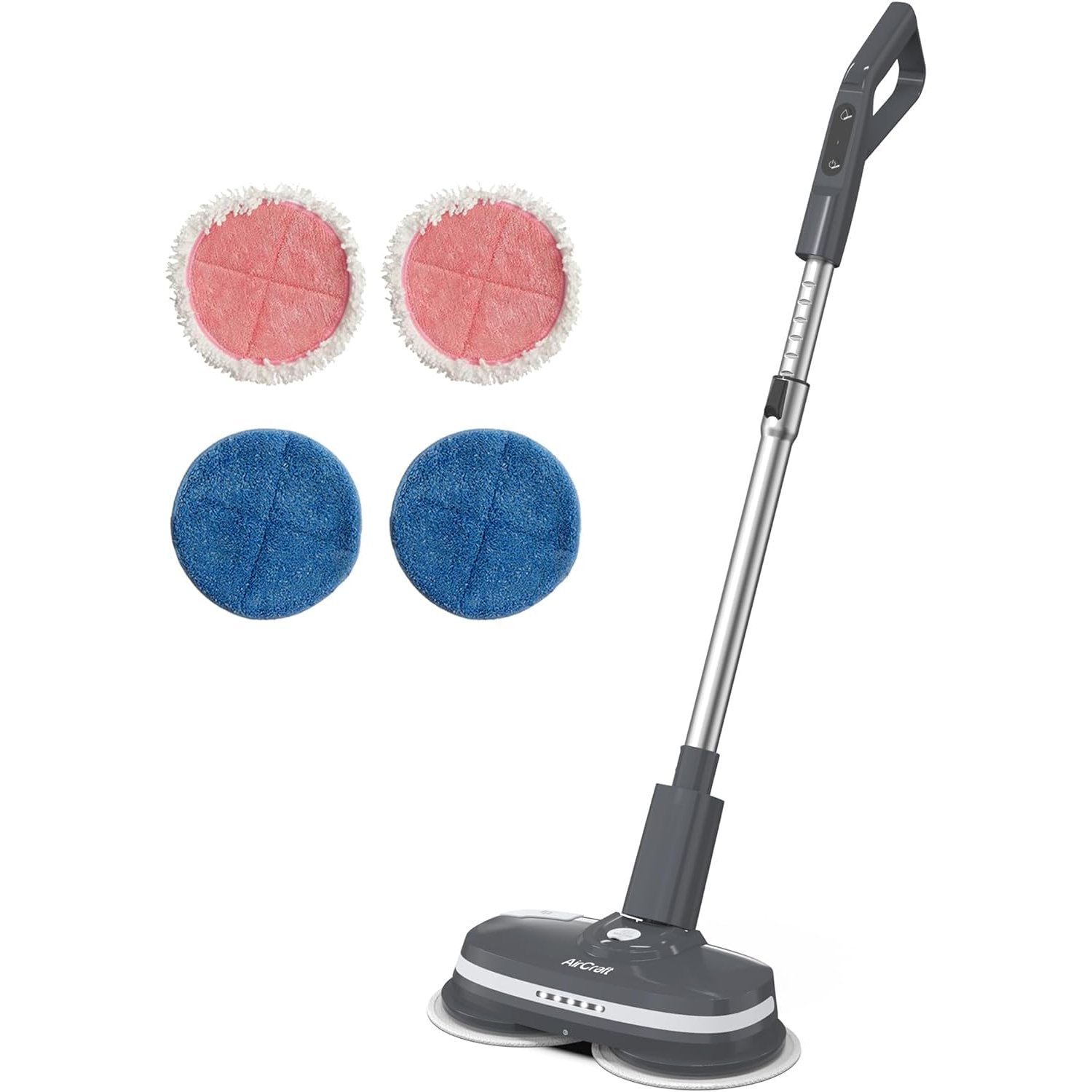 Aircraft Home PowerGlide, Cordless Rechargeable Hard Floor Cleaner and Polisher with 4 Cleaning Pads for Hard Floors, Wood, Tiles and Laminate