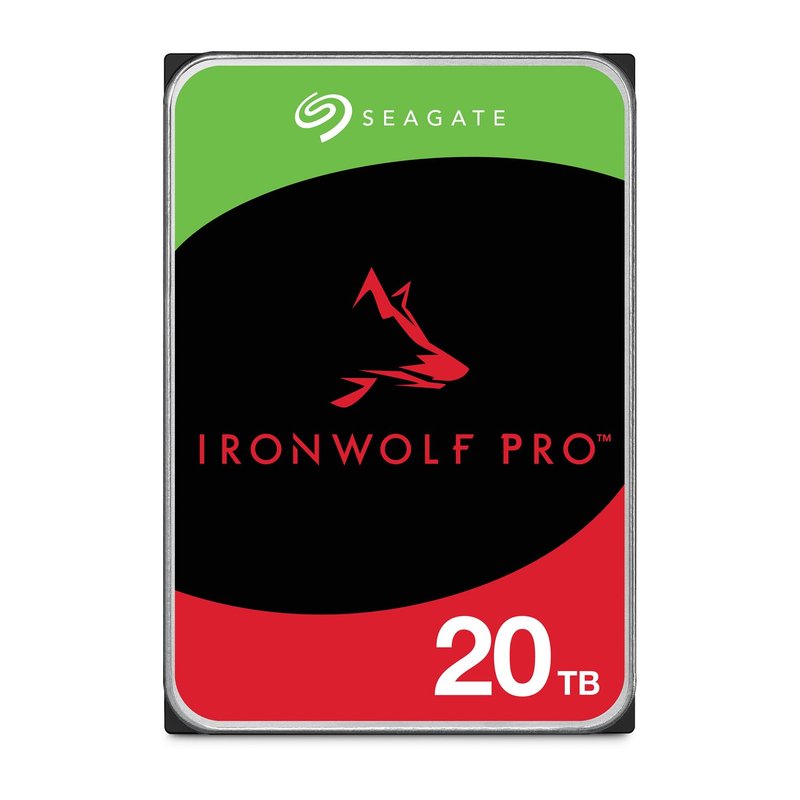 Seagate IronWolf Pro 20TB, Enterprise Internal NAS HDD, CMR 3.5 Inch, SATA 6GB/s, 7.200 RPM, 256MB Cache for RAID NAS, Rescue Services - Frustration Free Packaging (ST20000NTZ01)