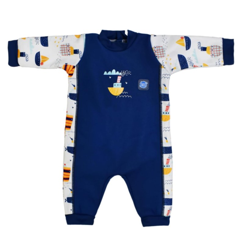 Splash About Warm in One Baby Wetsuit (Tug Boats, 12-24 Months)
