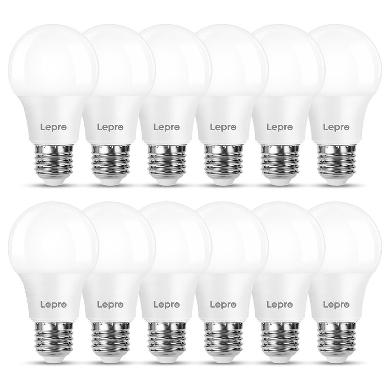 Lepro E27 Screw Bulbs 60W Equivalent, Warm White 2700K E27 LED Bulbs, 8.5W 806lm Edison Screw ES LED Light Bulb, Energy Saving Light Bulbs for Lamp, Non-dimmable, Pack of 12