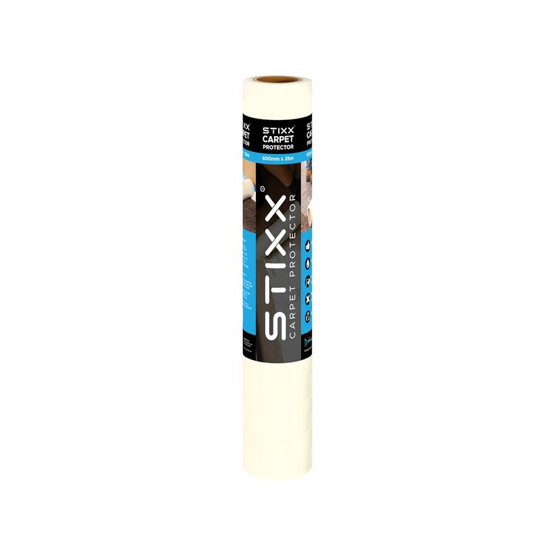STIXX Carpet Protector - Premium Self Adhesive Carpet Protection Film - Durable and Waterproof - 600mm x 25m