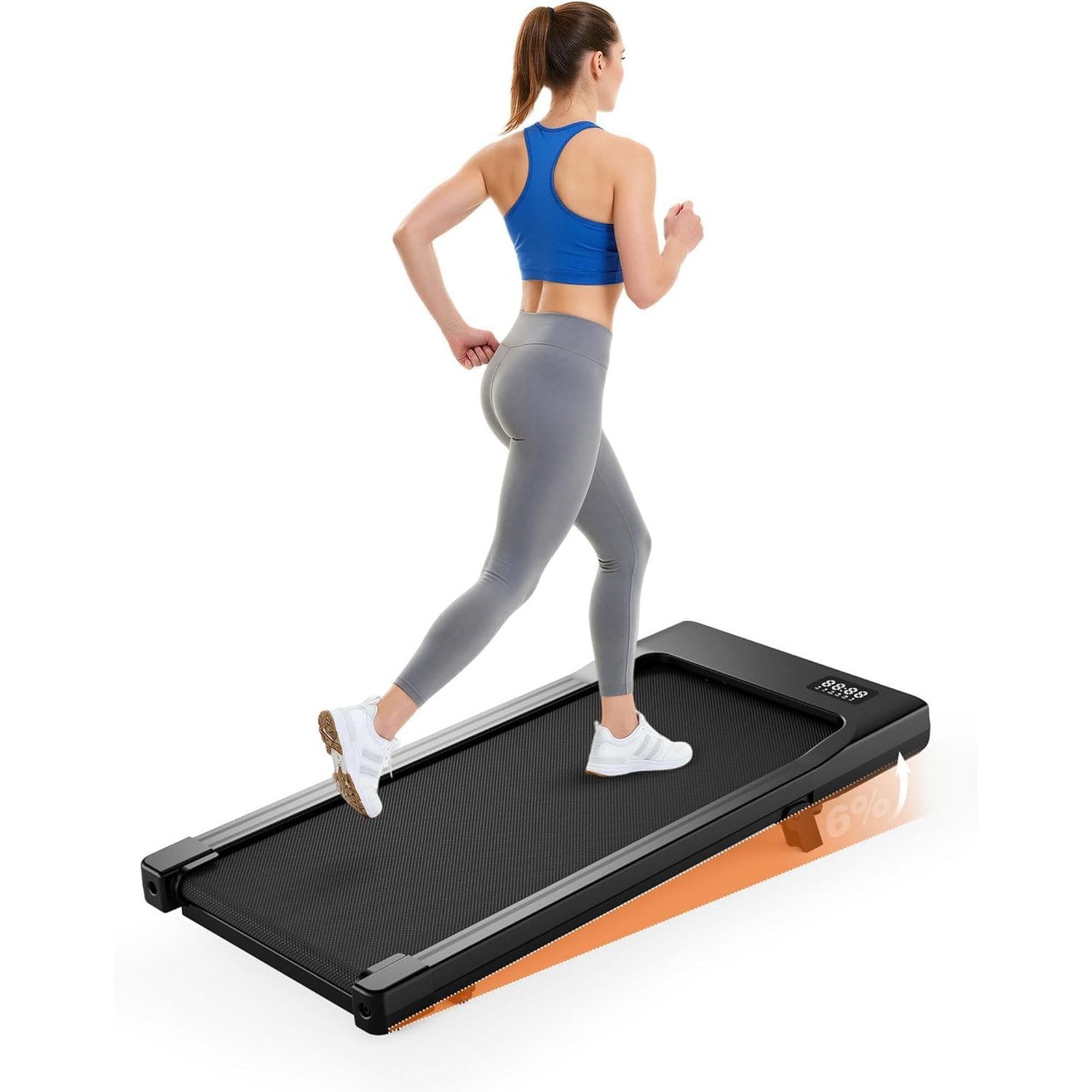 Superun Raceable Walking Pad with App Control, Under Desk Treadmill for Smart Devices with Training Courses and AI Training, Max 136KG 159KG Suitable for Heavy People, Door to Door Delivery