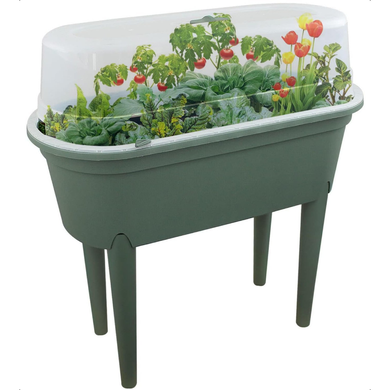 idooka Small Planter Propagation Station Grow House for Indoor or Outdoor Use, Potting Bench Ideal Plastic Pop Up Plant Nursery for Small Gardens, Patios or Spaces