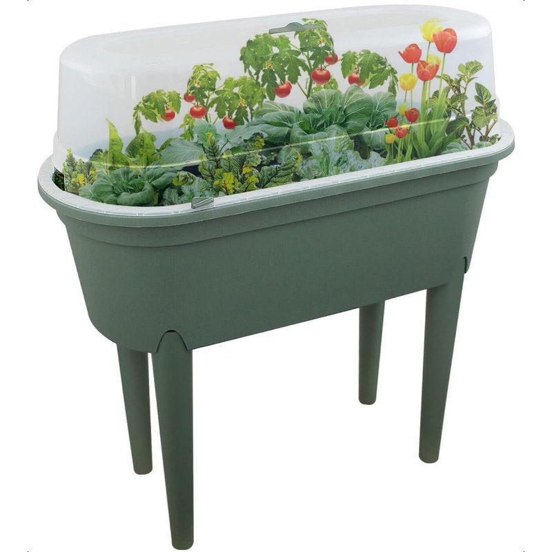idooka Small Planter Propagation Station Grow House for Indoor or Outdoor Use, Potting Bench Ideal Plastic Pop Up Plant Nursery for Small Gardens, Patios or Spaces