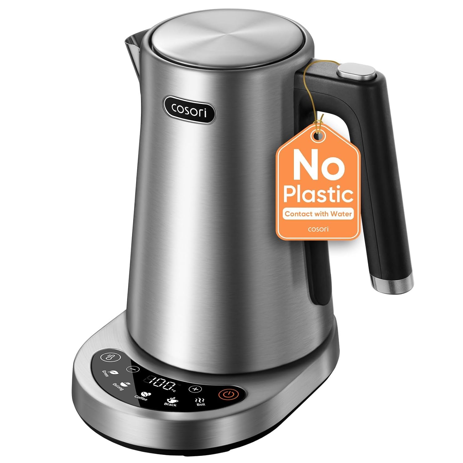 Cosori Kettle, Plastic-Free Water Contact, ±5°C Precise Temperature Control