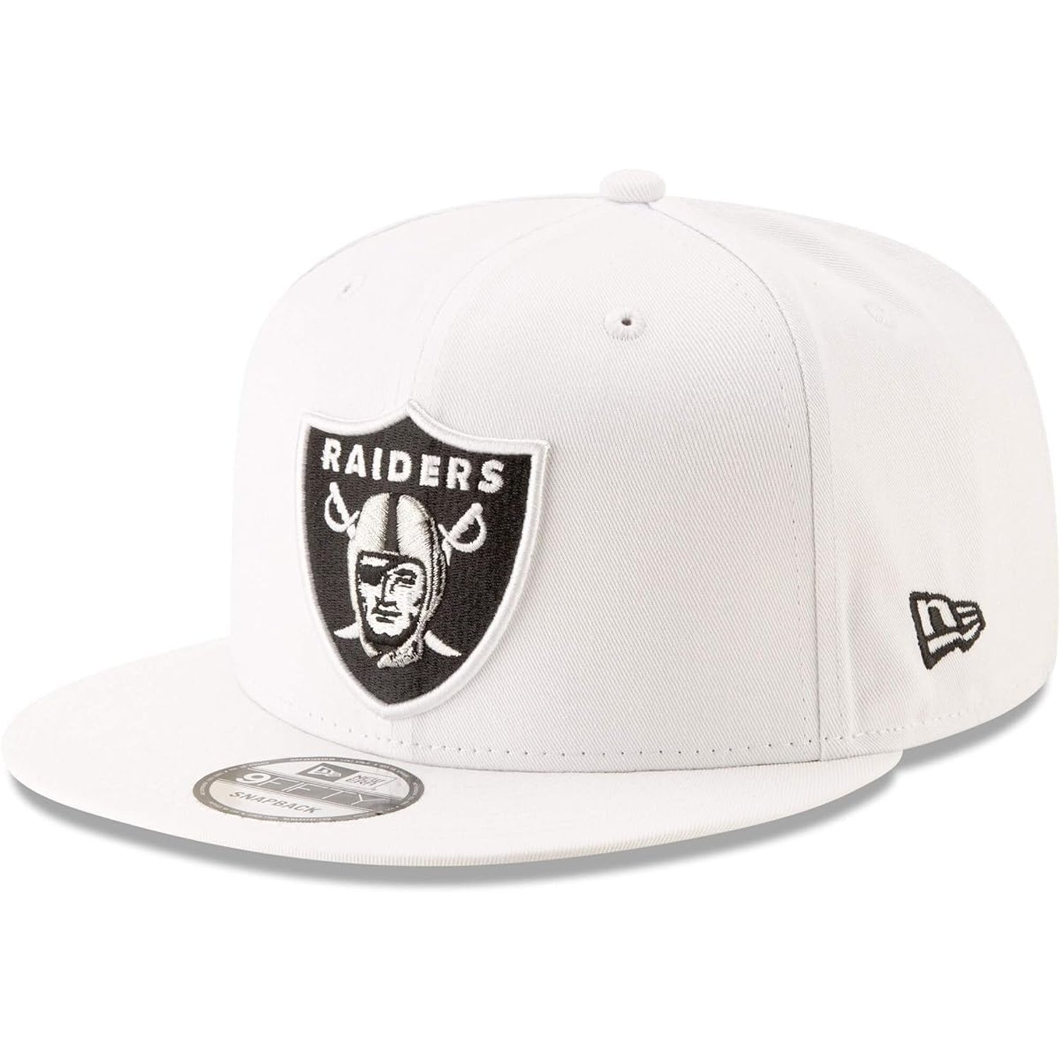 New Era NFL 9FIFTY Team Color Adjustable Snapback Hat Cap - One Size, Las Vegas Raiders - White, One Size