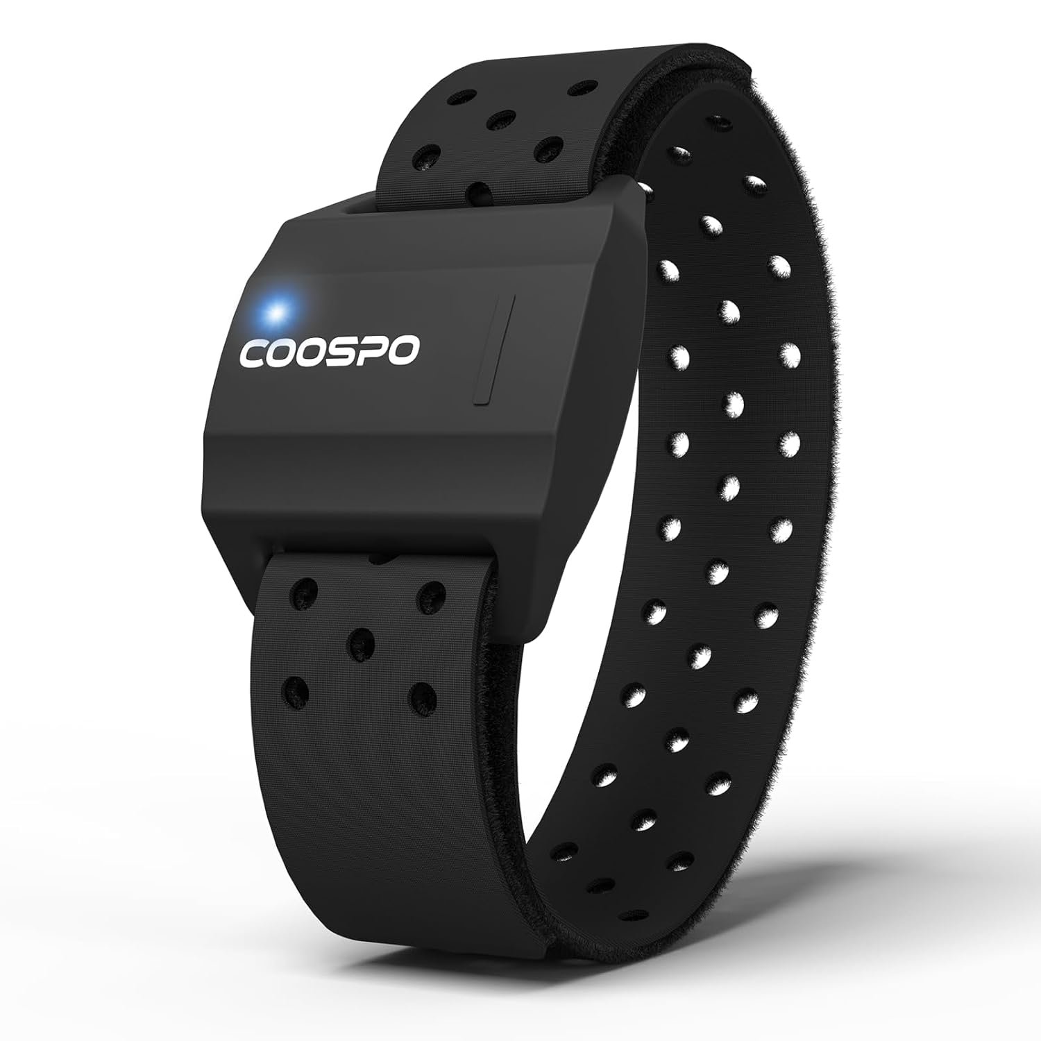COOSPO Heart Rate Monitor Armband,Bluetooth ANT+ Armband Heart Rate with IP67,Optical Heart Rate Monitor for Peloton,Strava,Zwift,Polar Beat,DDP Yoga
